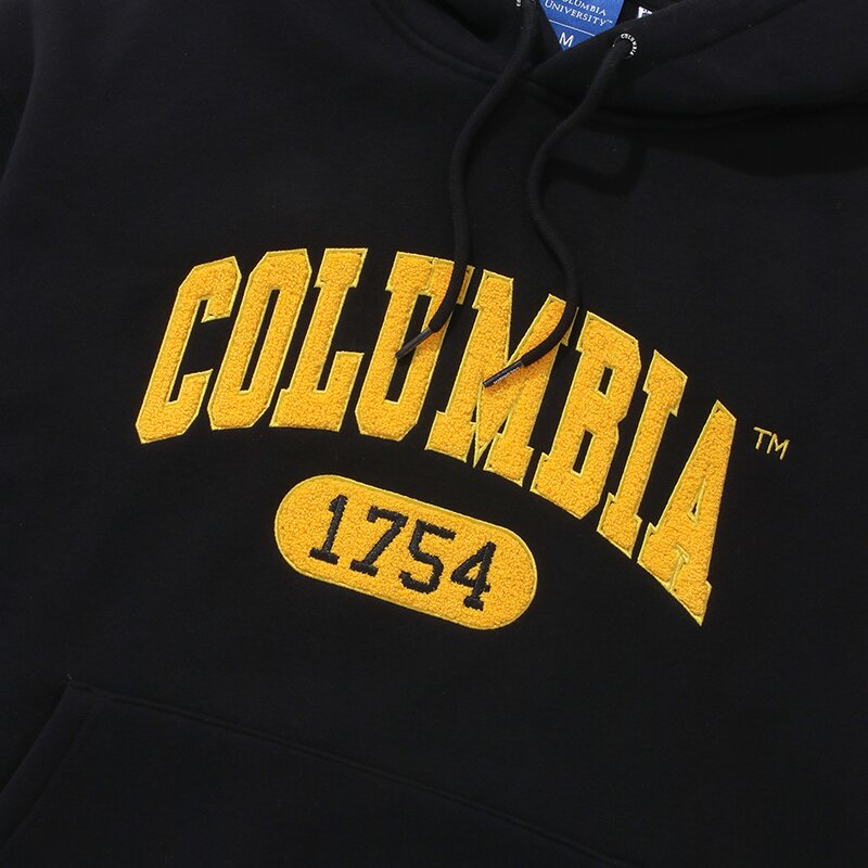 1754 ARCH LOGO BOUCLE FLEECE HOODIE 블랙