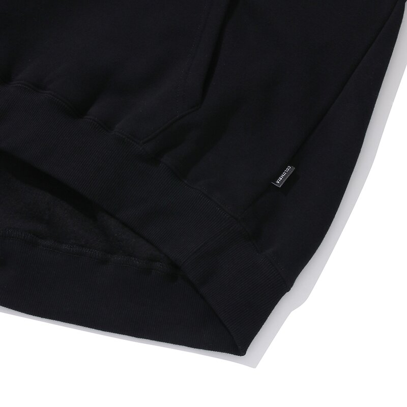 1754 ARCH LOGO BOUCLE FLEECE HOODIE 블랙