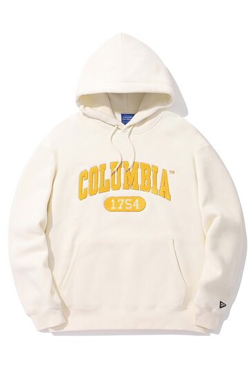 1754 ARCH LOGO BOUCLE FLEECE HOODIE 크림