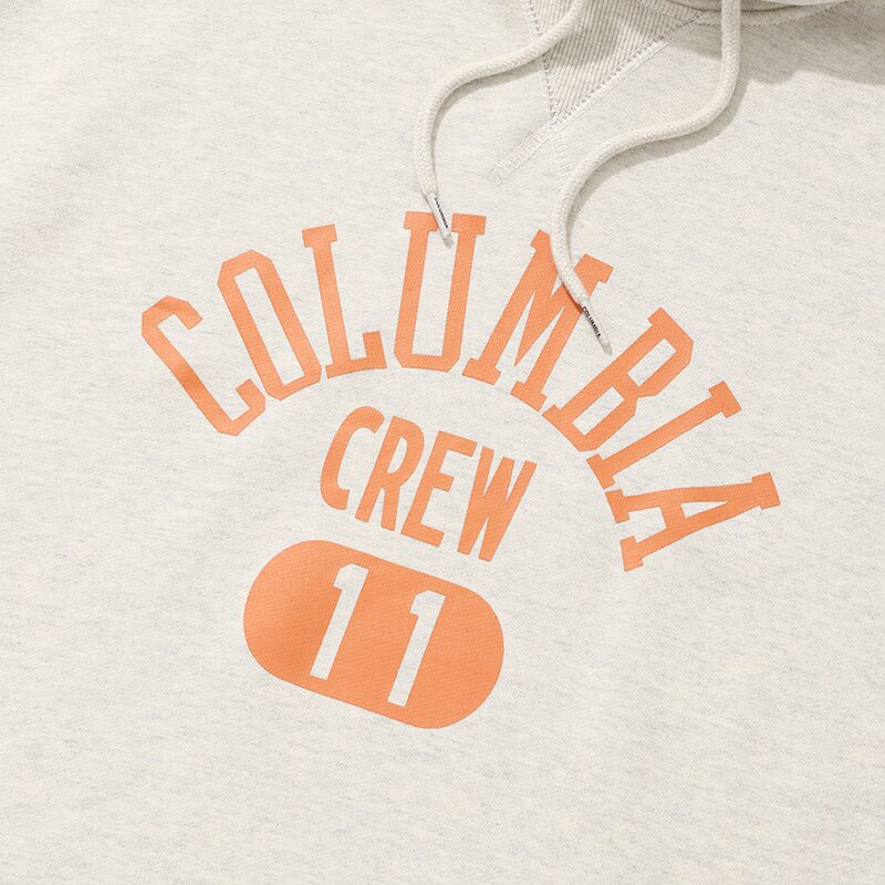 CREW TEAM NO.11 LOGO TERRY HOODIE 옐로우 오트밀
