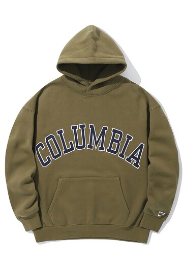 COLUMBIA ARCH OVER-FIT FLEECE HOODIE 카키브라운