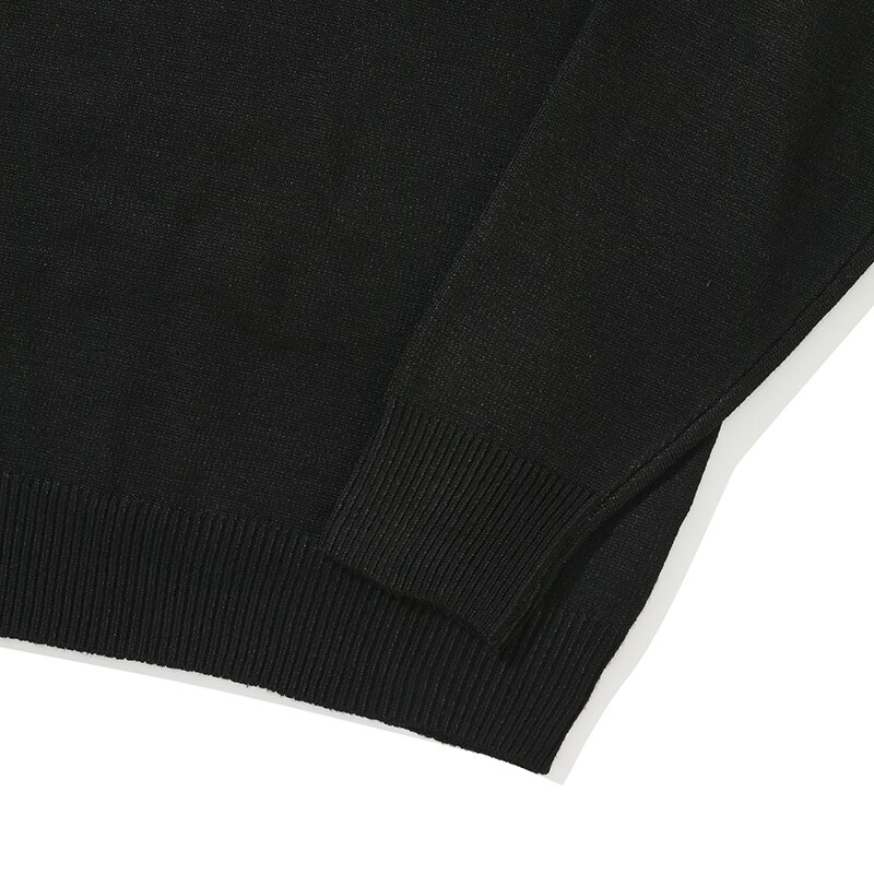1754 CROWN OVER-FIT HALF SWEATER 블랙