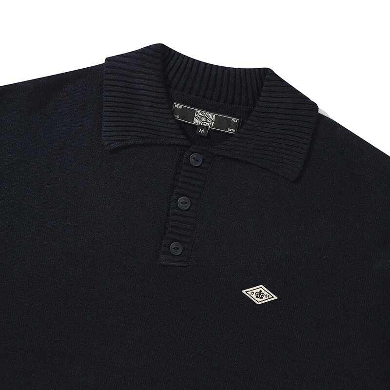 1754 CROWN OVER-FIT HALF SWEATER 크라운네이비