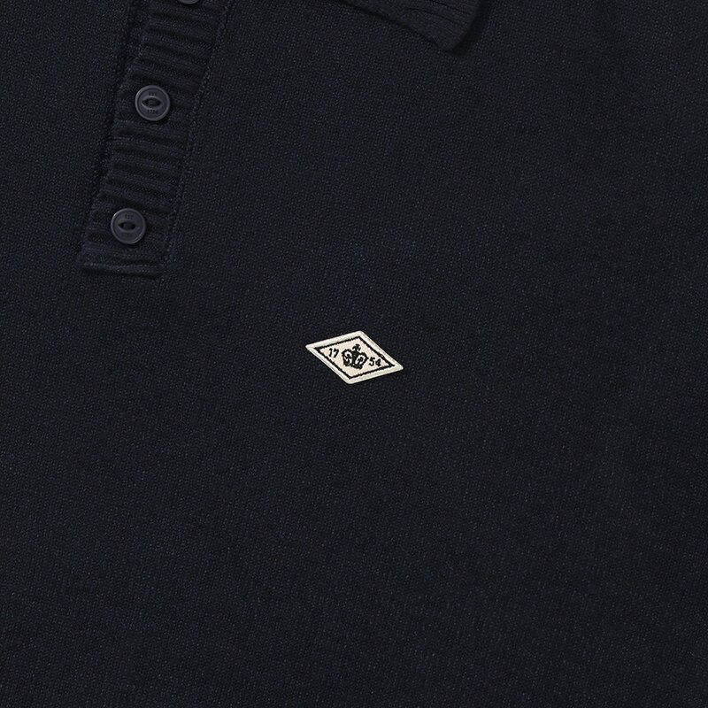 1754 CROWN OVER-FIT HALF SWEATER 크라운네이비