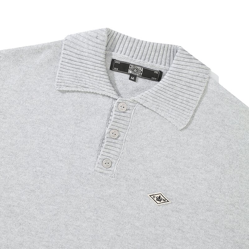 1754 CROWN OVER-FIT HALF SWEATER 라이트M그레이