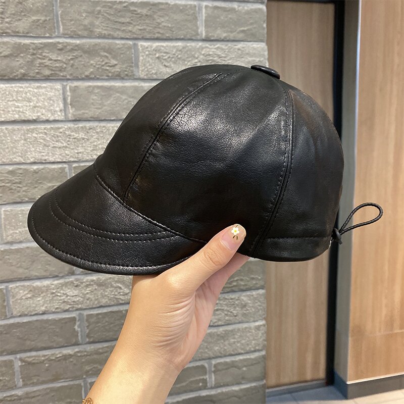 레트로감성 레더 스토퍼 볼캡 C1 블랙