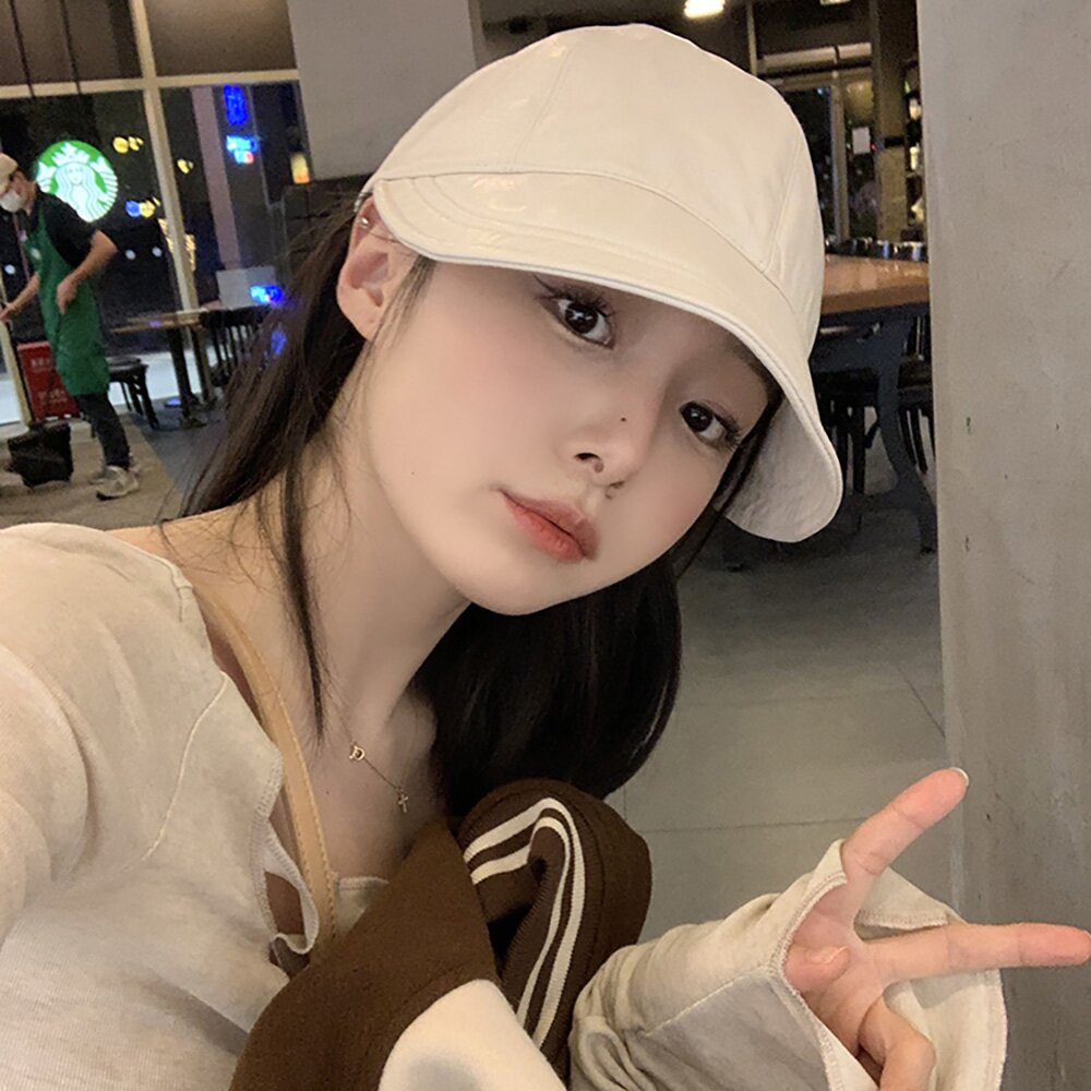 레트로감성 레더 스토퍼 볼캡 C2 아이보리