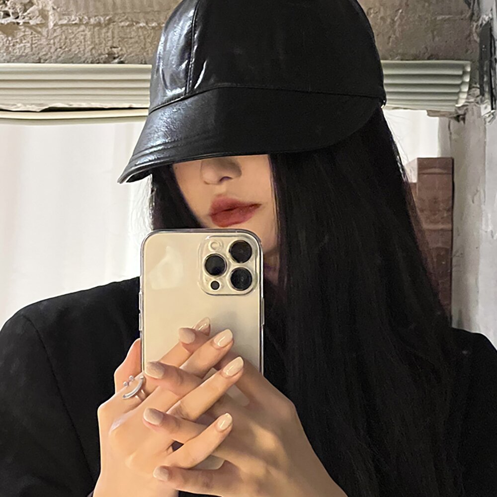 레트로감성 레더 스토퍼 볼캡 C2 아이보리