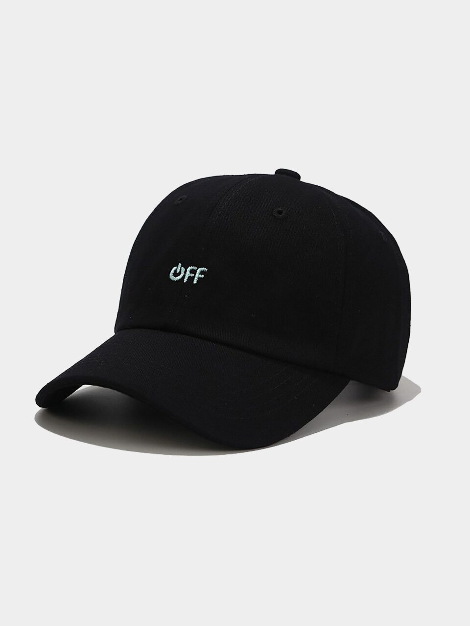 더캡 OFF 코튼 로고 볼캡 C1 블랙