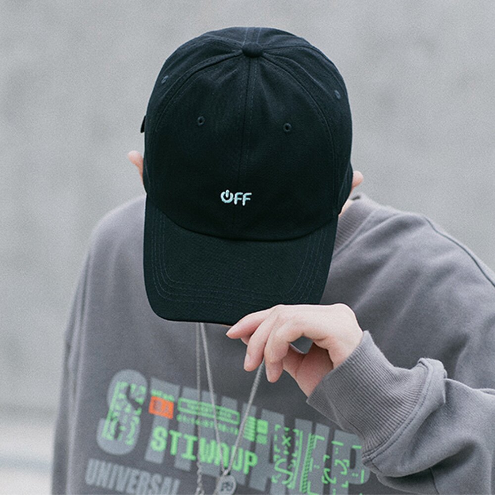 더캡 OFF 코튼 로고 볼캡 C1 블랙