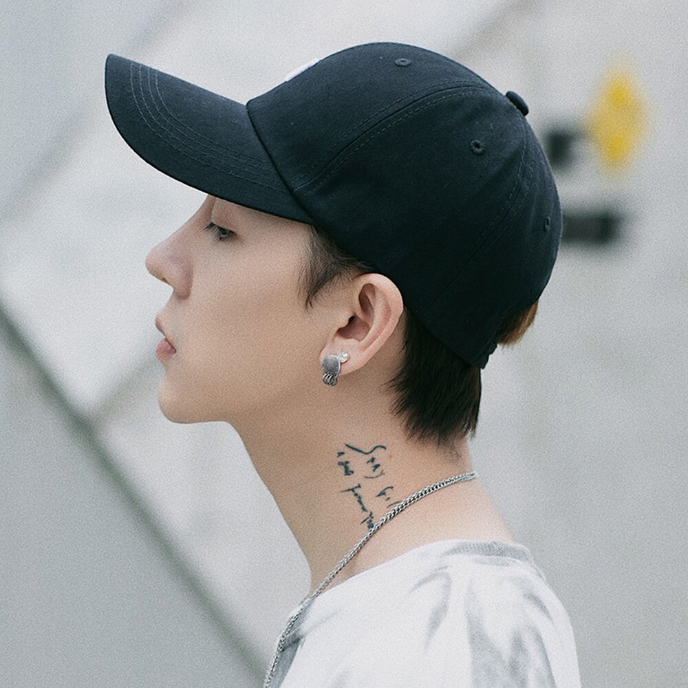 더캡 OFF 코튼 로고 볼캡 C1 블랙