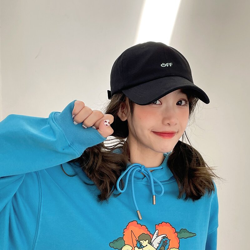 더캡 OFF 코튼 로고 볼캡 C1 블랙
