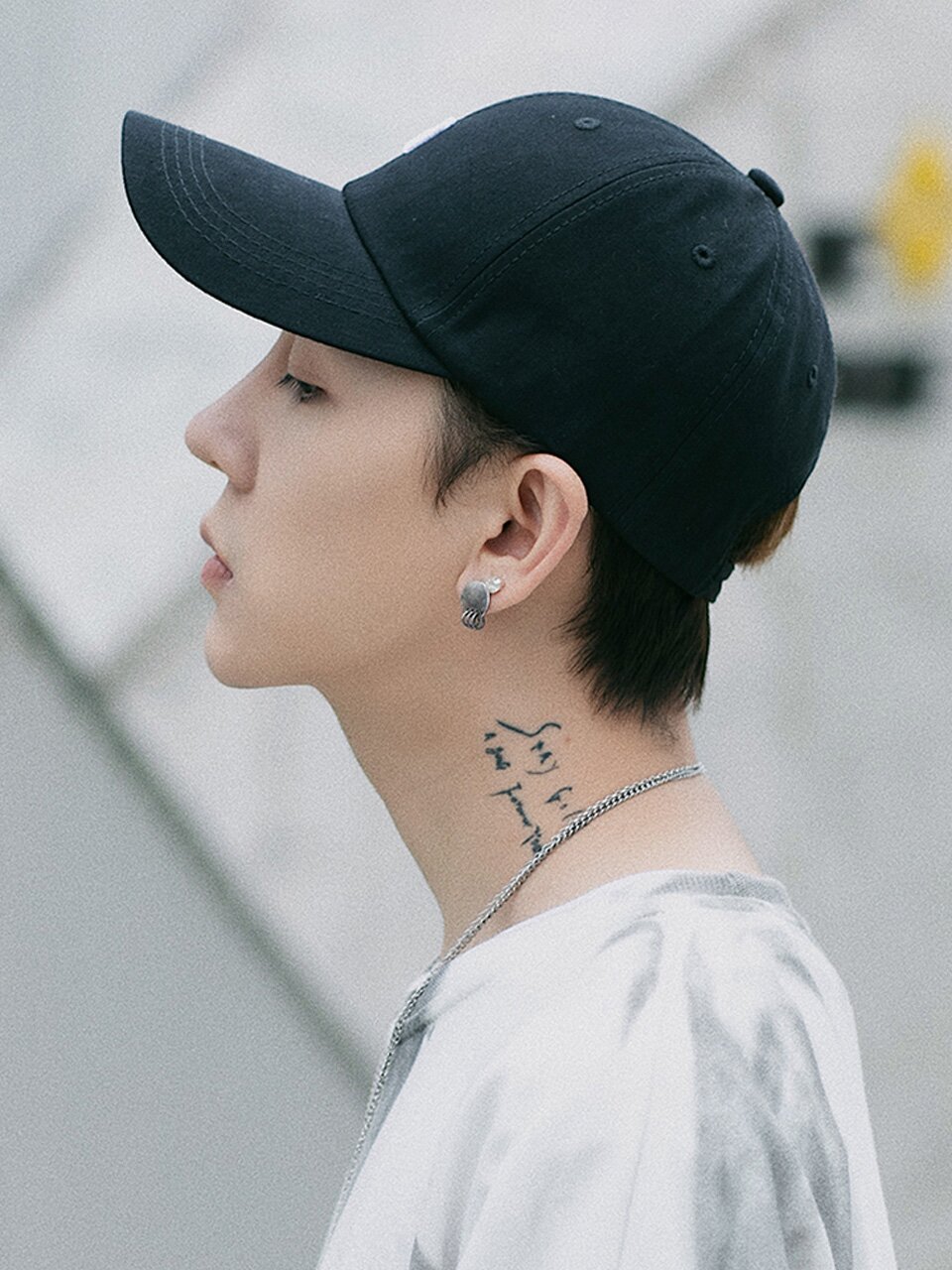 더캡 OFF 코튼 로고 볼캡 C1 블랙