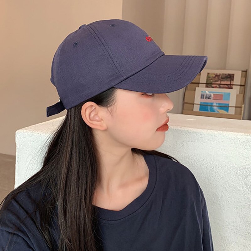 더캡 OFF 코튼 로고 볼캡 C2 네이비