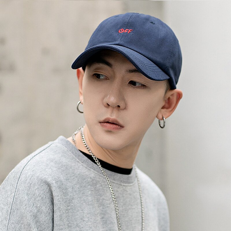 더캡 OFF 코튼 로고 볼캡 C2 네이비