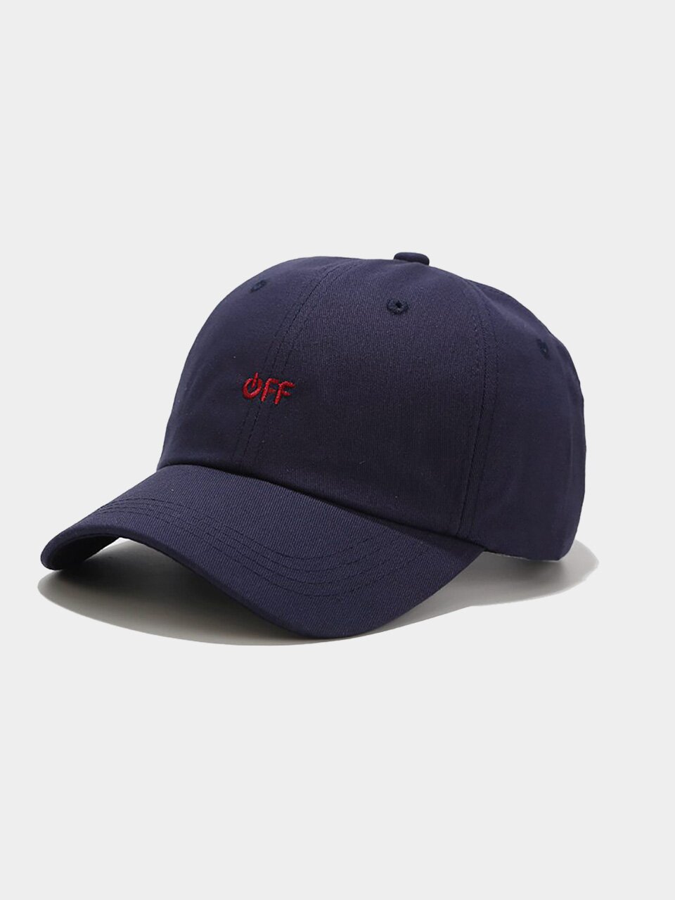 더캡 OFF 코튼 로고 볼캡 C2 네이비