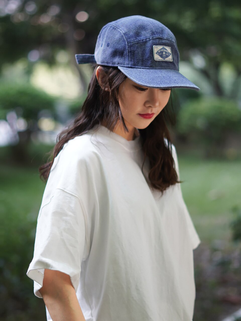 온더모먼트 아웃도어 워싱 데님 캠프캡 C3 네이비