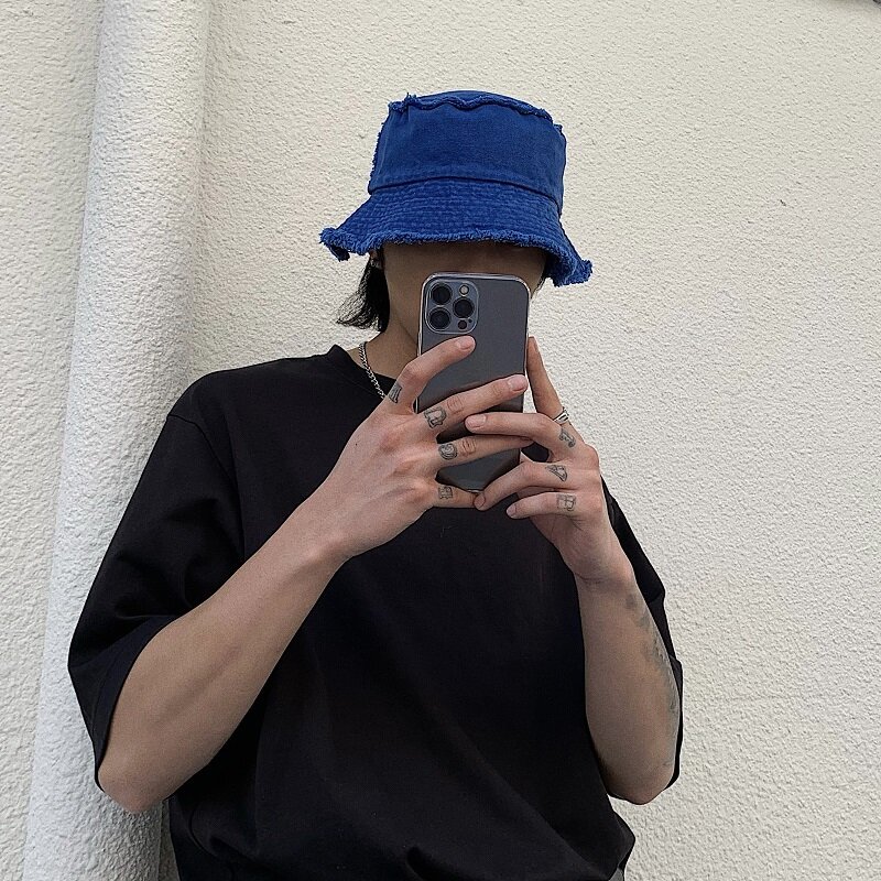 온더모먼트 리버시블 프레이 버킷햇 C3 블루