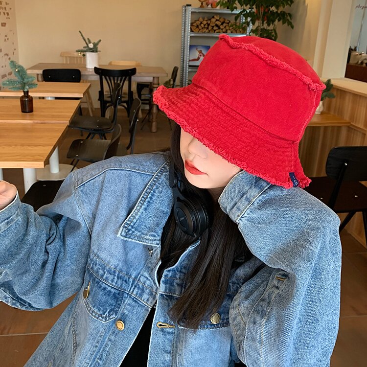 온더모먼트 리버시블 프레이 버킷햇 C4 레드