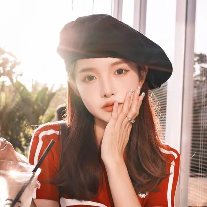 온더모먼트 솔리드 코튼 베레모 C1 블랙