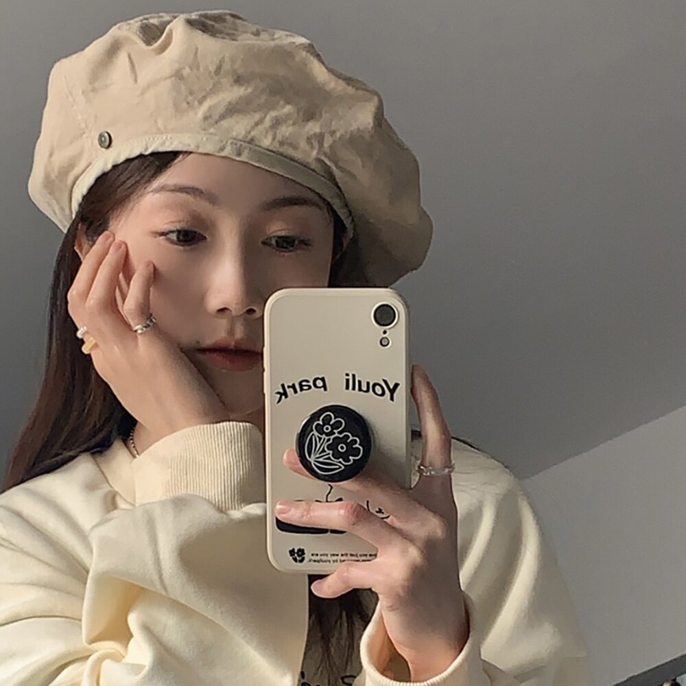 온더모먼트 솔리드 코튼 베레모 C3 베이지