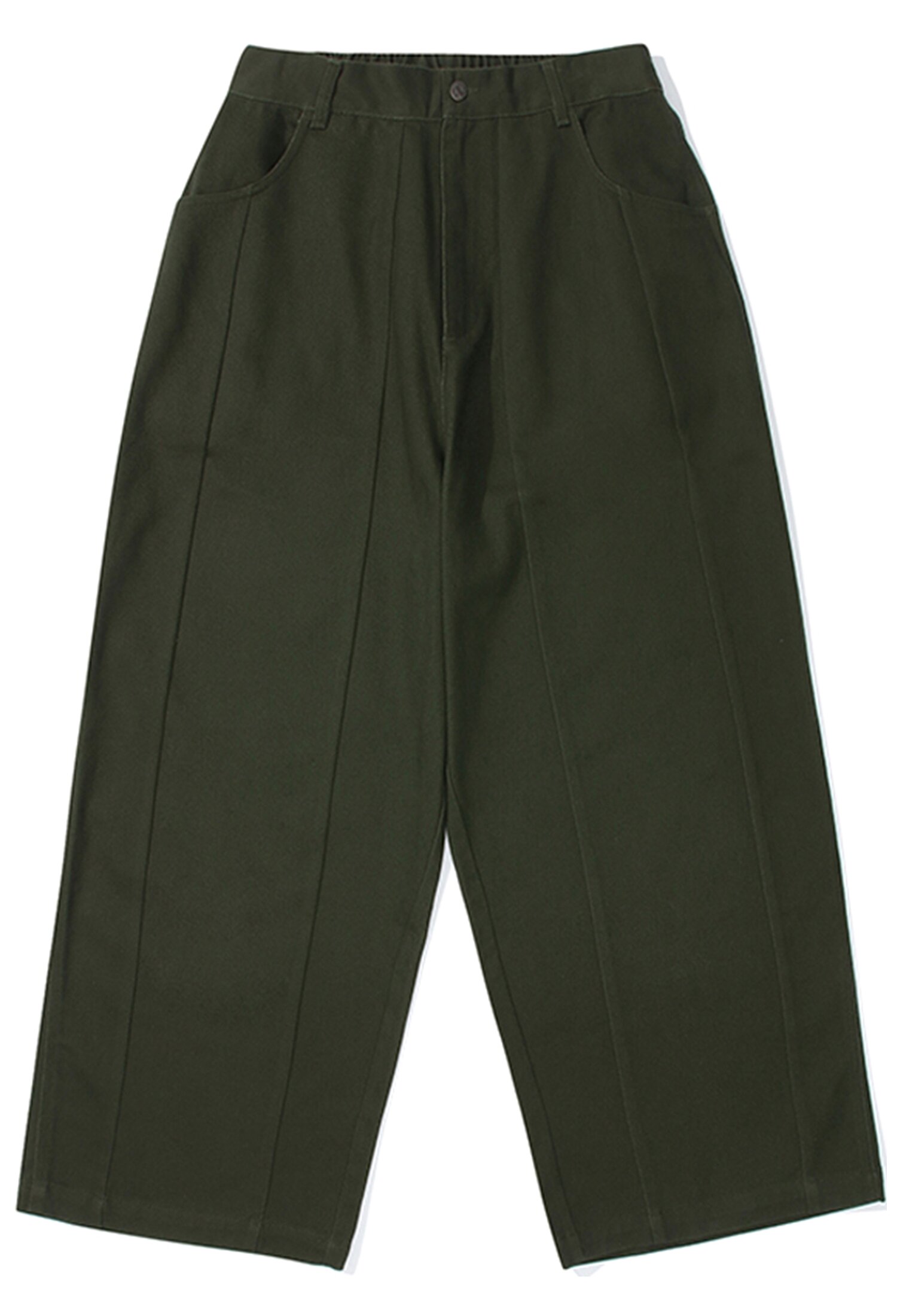 M-LABEL WIDE-FIT CUTLINE PANTS 다크카키