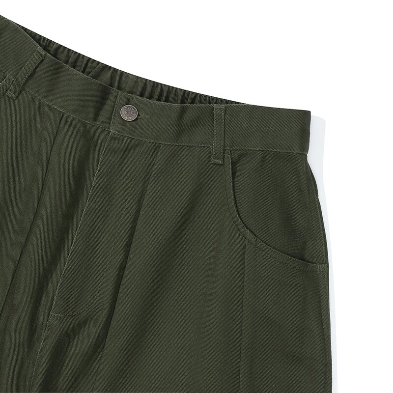 M-LABEL WIDE-FIT CUTLINE PANTS 다크카키