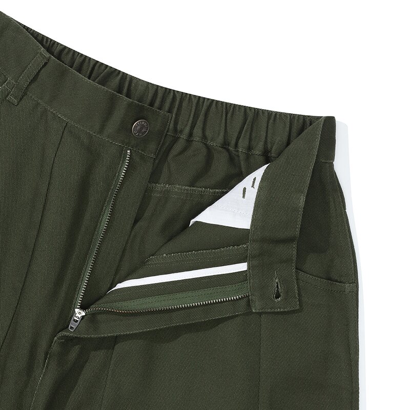 M-LABEL WIDE-FIT CUTLINE PANTS 다크카키