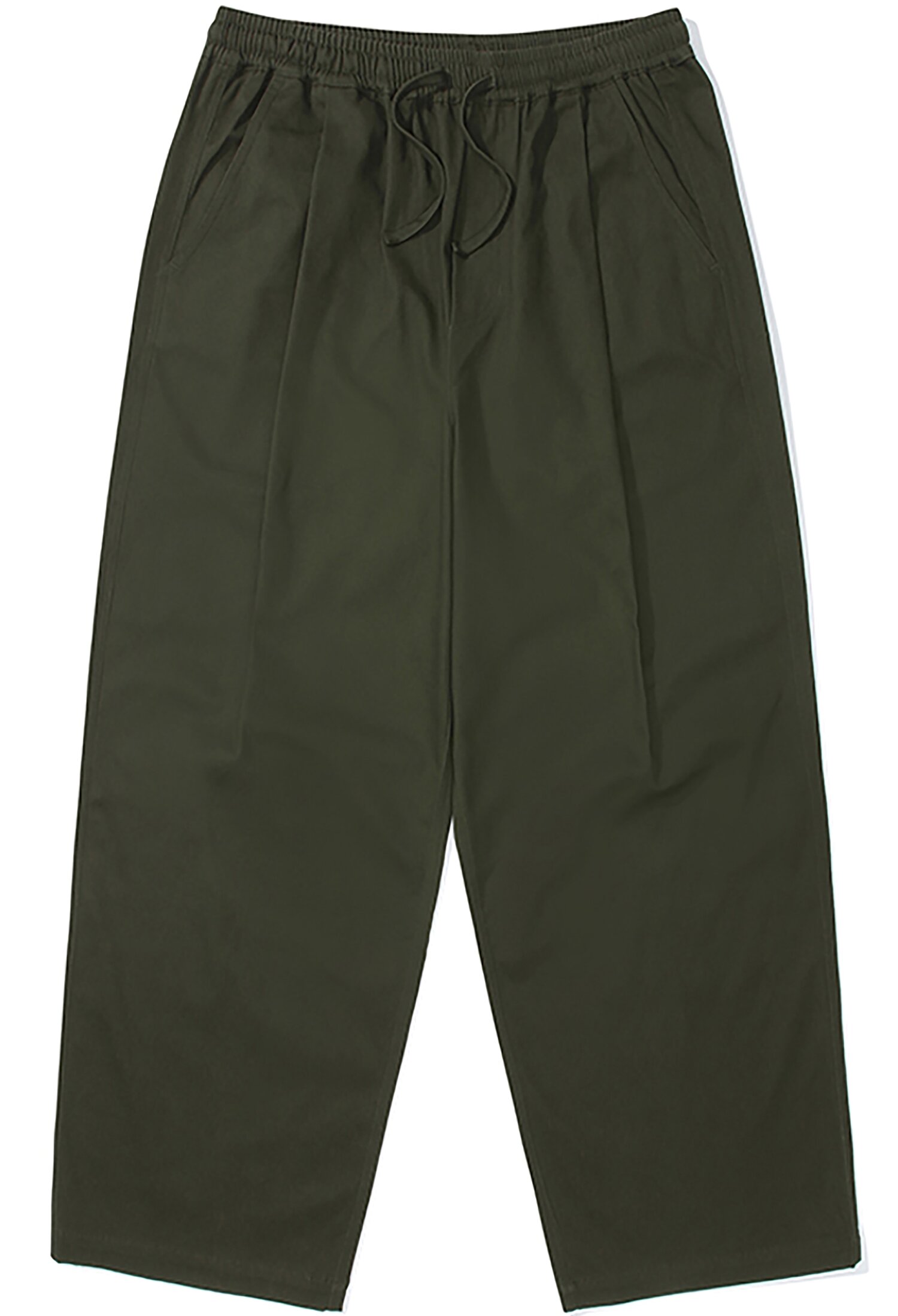 M-LABEL LOOSE-FIT PINTUCK PANTS 다크카키