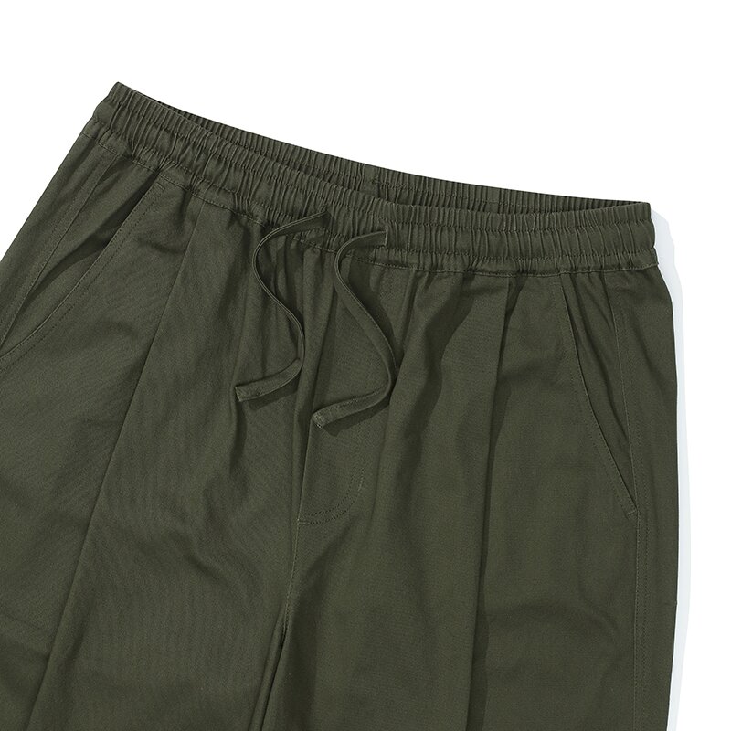 M-LABEL LOOSE-FIT PINTUCK PANTS 다크카키