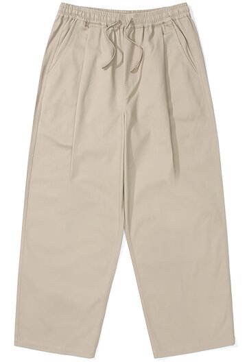 M-LABEL LOOSE-FIT PINTUCK PANTS 헤리티지베이지