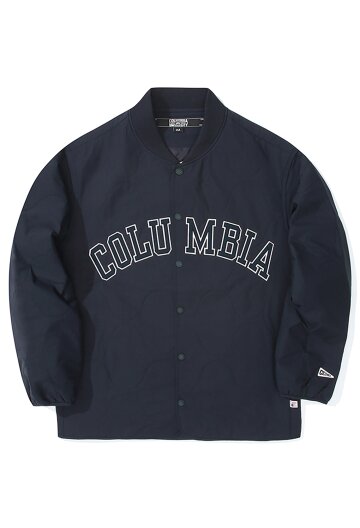 COLUMBIA ARCH LOGO QUILTING LIGHT JACKET 크라운네이비