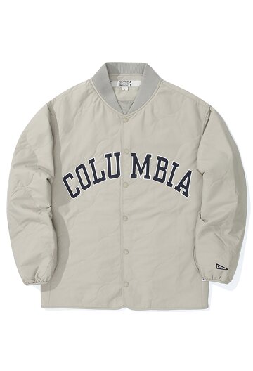 COLUMBIA ARCH LOGO QUILTING LIGHT JACKET 헤리티지베이지