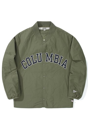 COLUMBIA ARCH LOGO QUILTING LIGHT JACKET 카키
