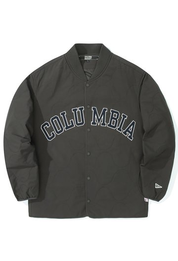 COLUMBIA ARCH LOGO QUILTING LIGHT JACKET 슬레이트블랙