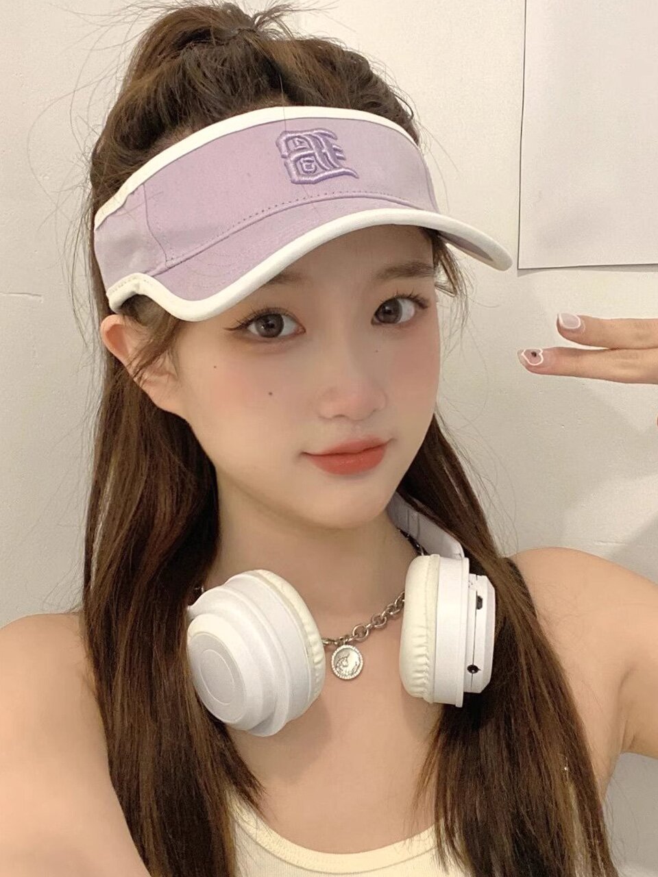 레터링 로고 스포츠 썬캡 C2 바이올렛