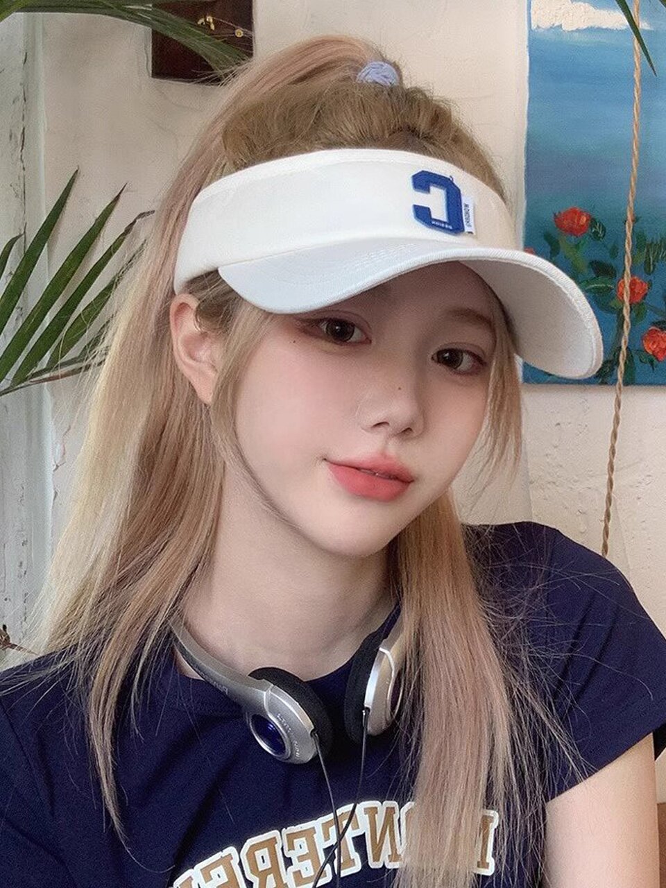 시그니처 C로고 스포츠 썬캡 C1 화이트