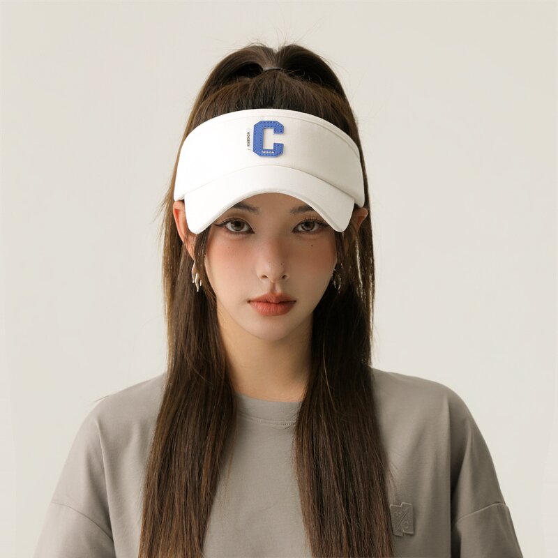 시그니처 C로고 스포츠 썬캡 C1 화이트