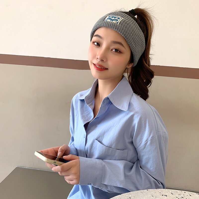 온더모먼트 시그니처 라벨 헤어밴드 C3 그레이