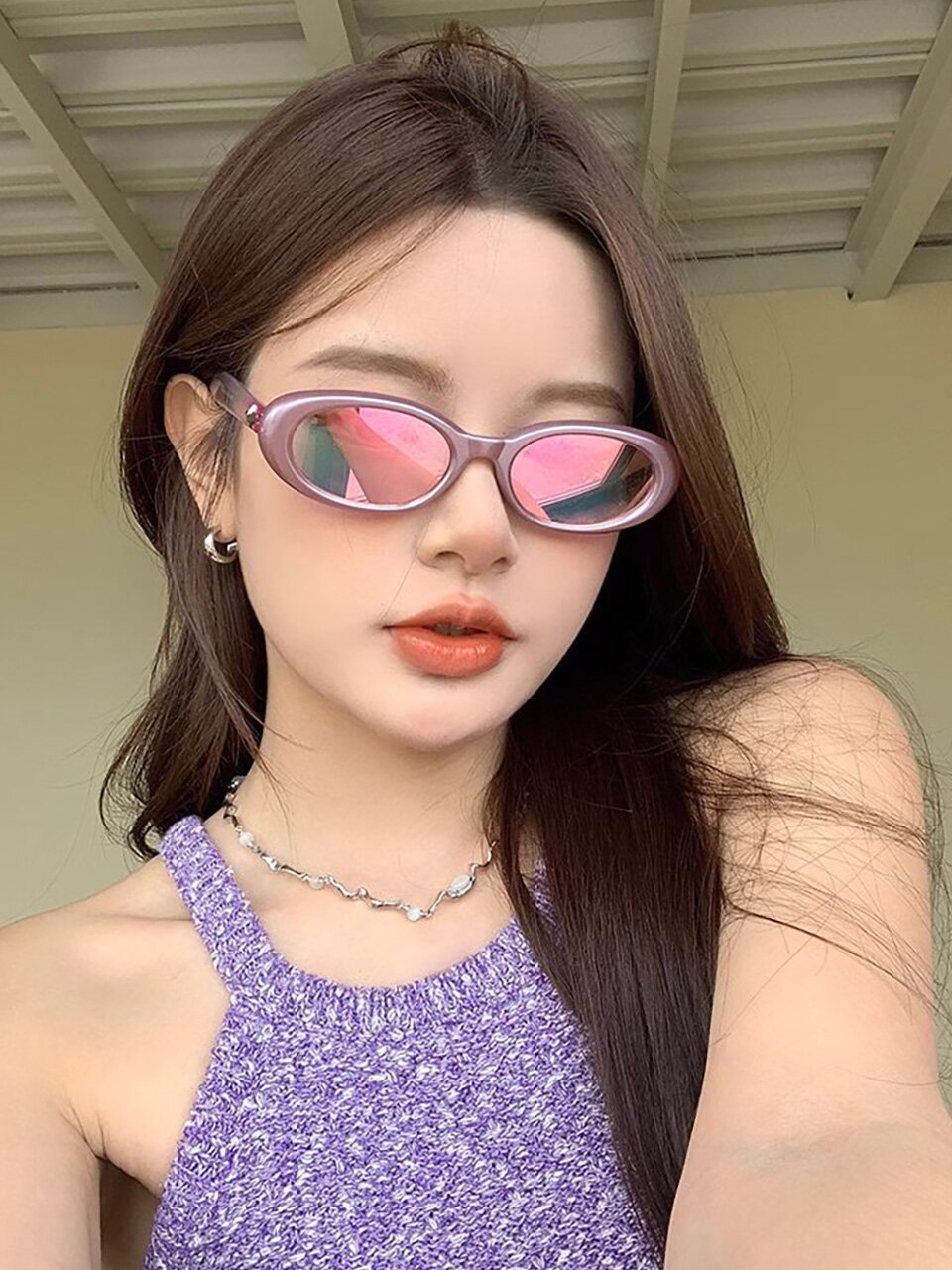 네오레트로 20300 어글리 선글라스 C3 미러퍼플
