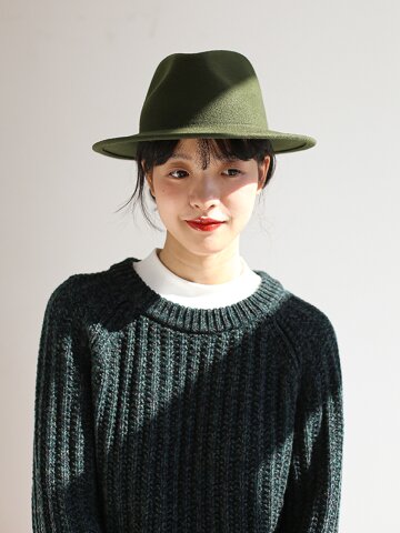 시그니처 클래식 페도라 카키그린 KHAKI GREEN