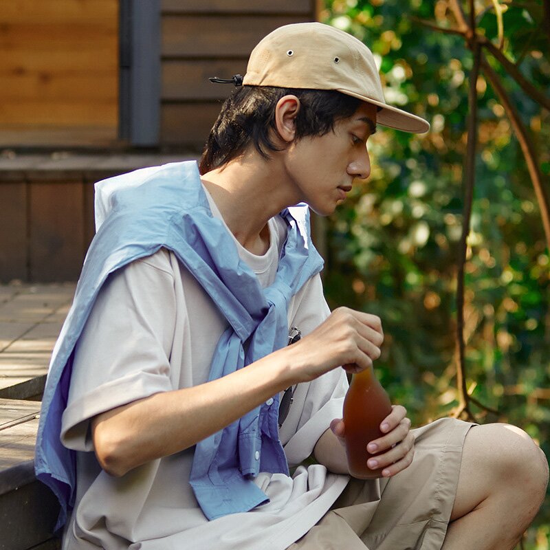 더캡 아웃도어 5패널 캠프캡 샌드 SAND