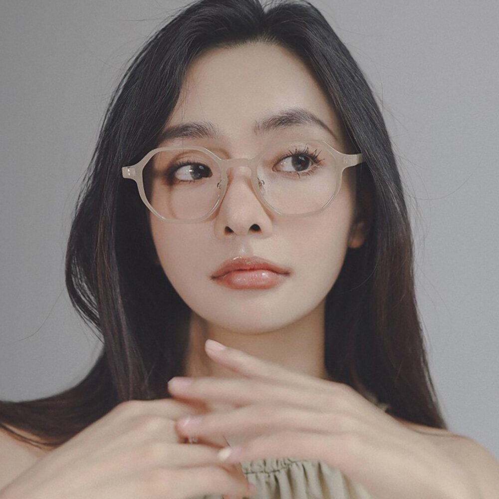 더클래식 9035R 블루라이트 차단 안경테 베이지 BEIGE