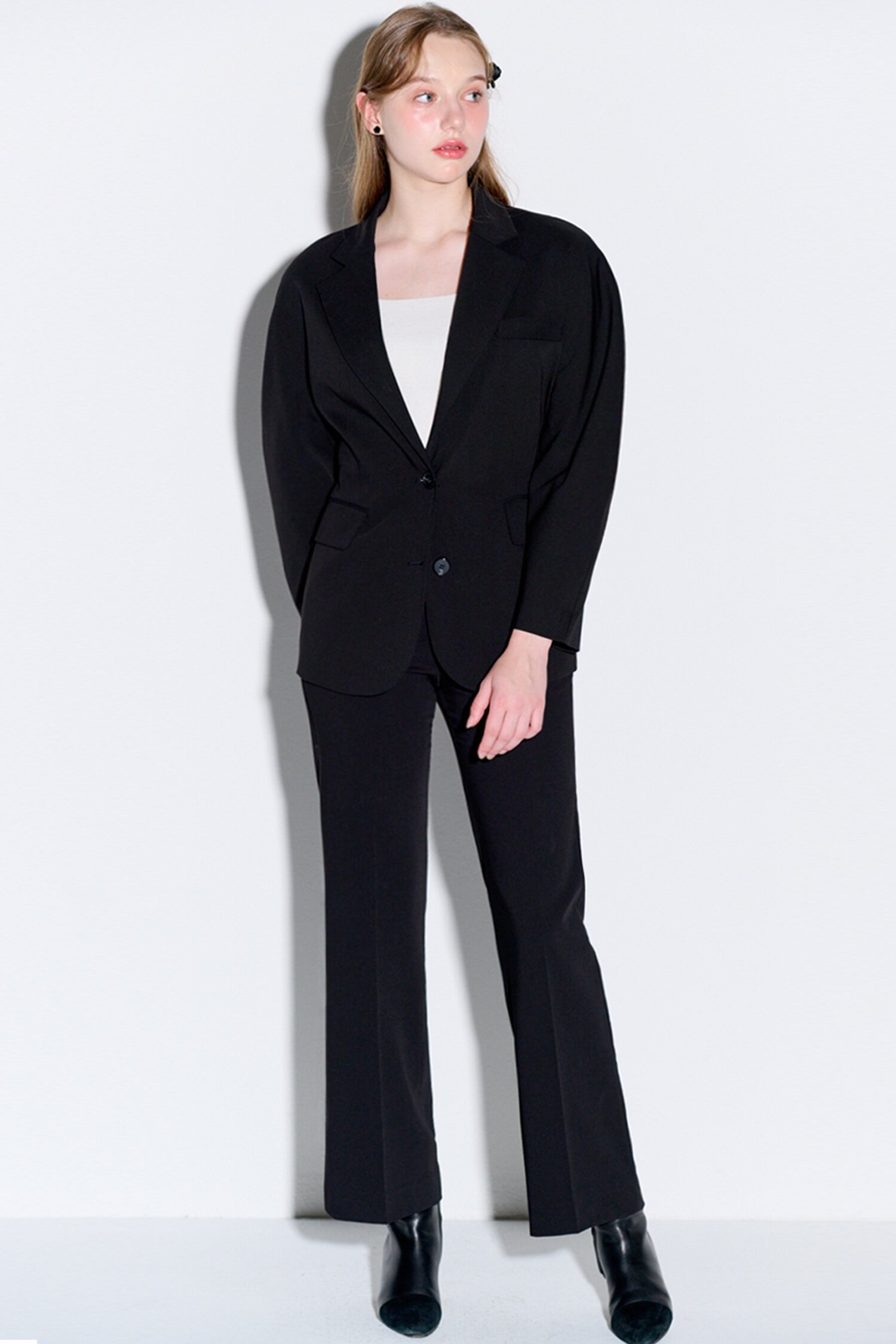 Classic bootcut long slacks_Black