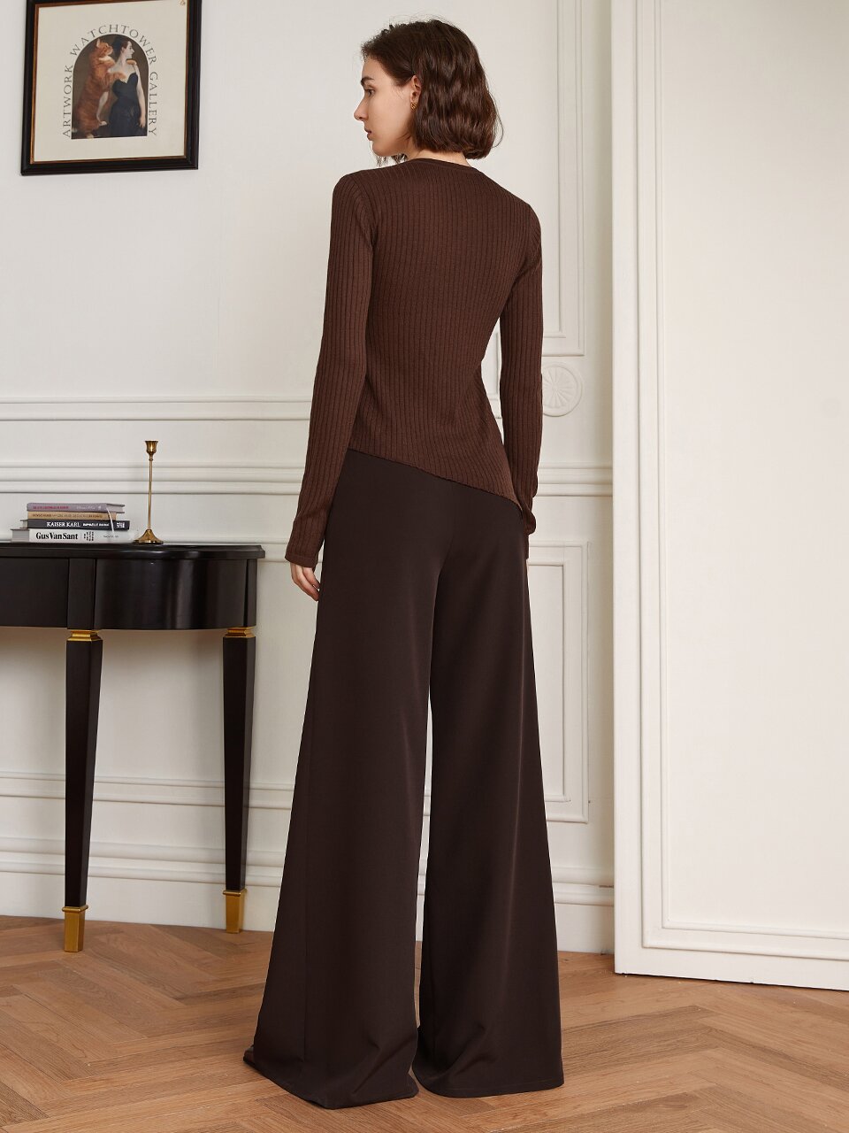 YY_Vintage long wide-leg pants