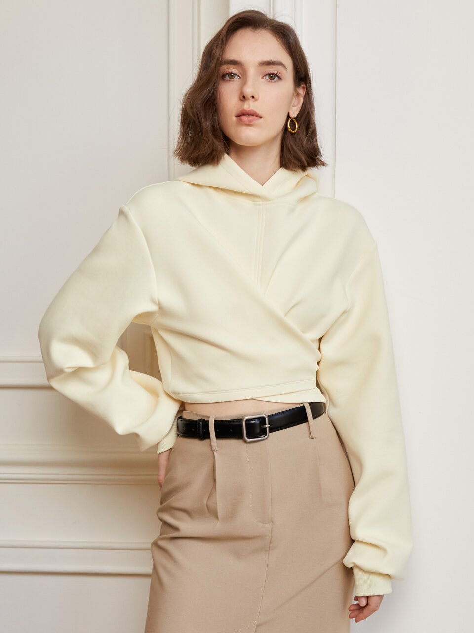 YY_Strappy hooded sweater