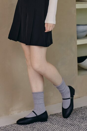 스티유 라운드 말랑 플랫 S23F108BK_black