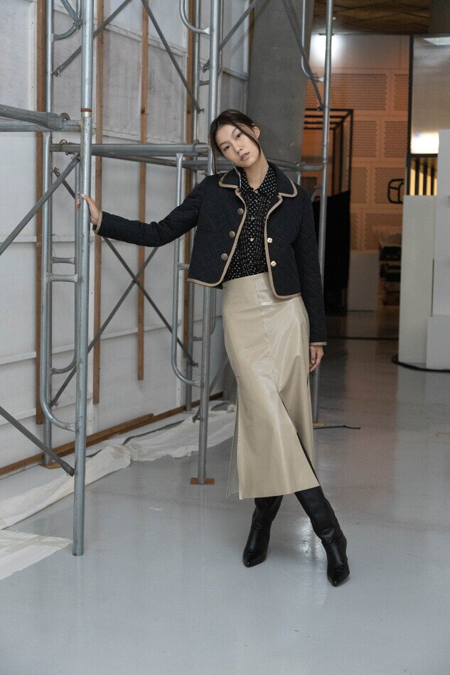 다이아몬드퀼팅자켓