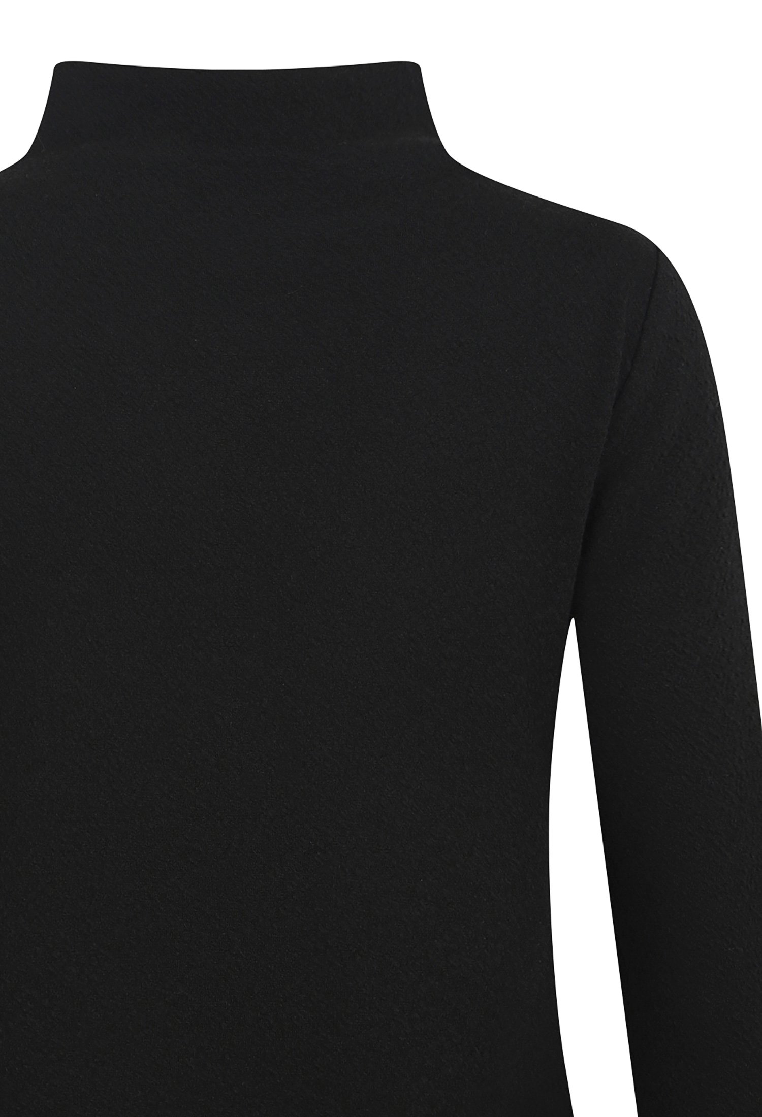 하프넥 파이핑 슬리브 티셔츠 (BLACK)