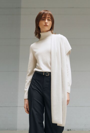 터틀넥 캐시미어 니트(아이보리)-이태리 캐시미어100%